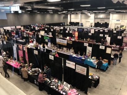View of some of the vendor booths at the annual Columbus Catholic Women's Conference